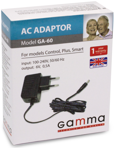 Сетевой адаптер для тонометра  Gamma GA-60 (6V) Сетевой адаптер для тонометра  Gamma GA-60 (6V)