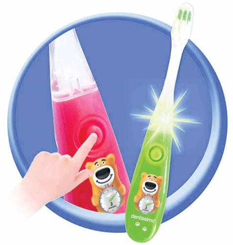 Детская зубная щетка Dentissimo Kids Timer 3-6 лет (красная)
