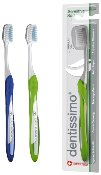 Зубная щетка с мягкой щетиной Dentissimo Sensitive Зубная щетка с мягкой щетиной Dentissimo Sensitive