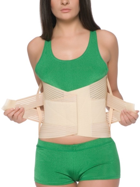 Корсет для поясницы с 4 рёбрами жёсткости MedTextile № 3011