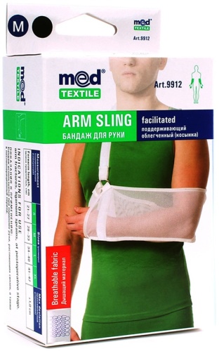 Поддерживающий бандаж для руки, чёрный MedTextile № 9912