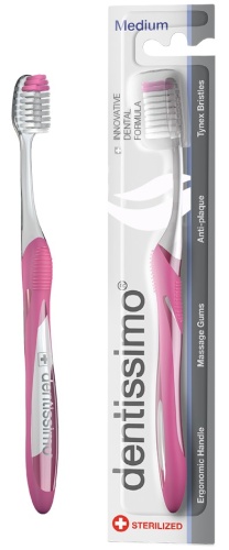 Зубная щётка, щетина средней жёсткости Dentissimo Medium