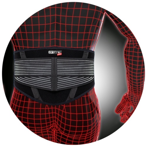 Dr.Frei S3041 бандаж на поясничный отдел черный размер универсальный