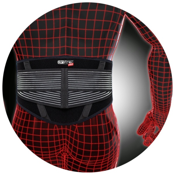 Dr.Frei S3041 бандаж на поясничный отдел черный размер универсальный