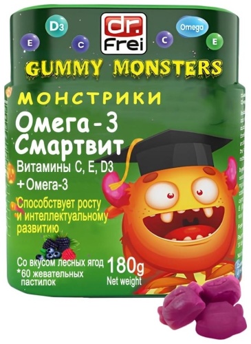 Биологически активная добавка к пище «Монстрики Омега-3 Смартвит» Dr.Frei