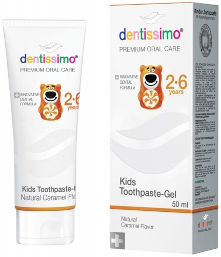 Зубная паста для детей (2-6 лет) Dentissimo Kids With Caramel Aroma
