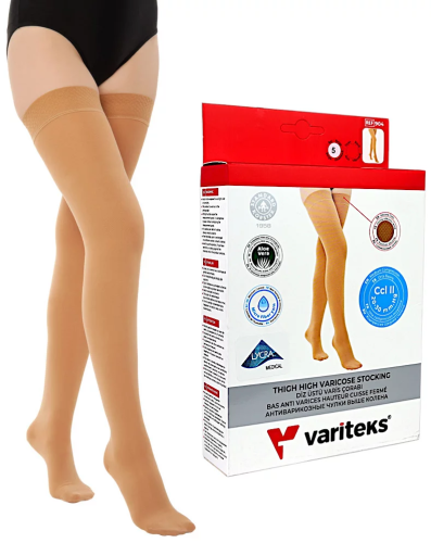 Антиварикозные чулки выше колен Varitex 904 с закрытым носком ( II класс )