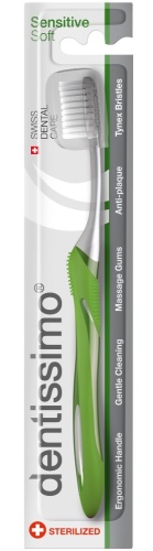 Зубная щетка с мягкой щетиной Dentissimo Sensitive