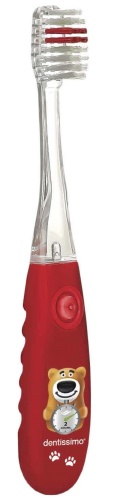 Детская зубная щетка Dentissimo Kids Timer 3-6 лет (красная)