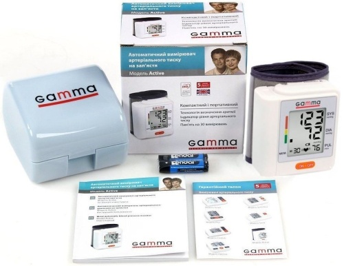 Автоматический тонометр на запястье Gamma Active