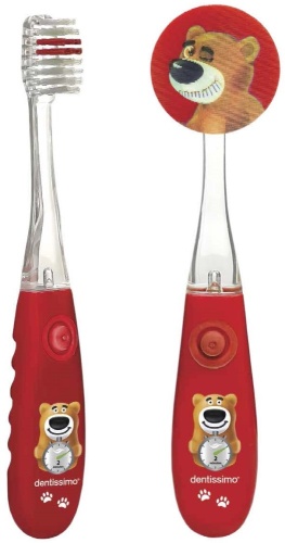 Детская зубная щетка Dentissimo Kids Timer 3-6 лет (красная)