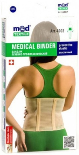Бандаж лечебно-профилактический, эластичный MedTextile №4002 Бандаж лечебно-профилактический, эластичный MedTextile №4002